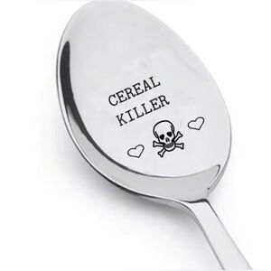 Stainless Steel Tea Spoon - Cereal Lovers Gift - Christmas Gift - engraved
